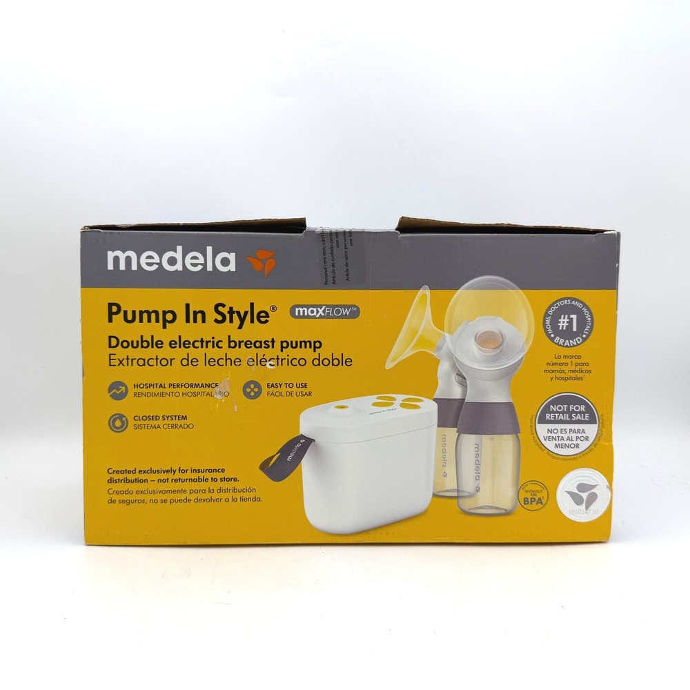 Medela Pump In Style MaxFlow Double Electric Breast Pump Women White Yellow